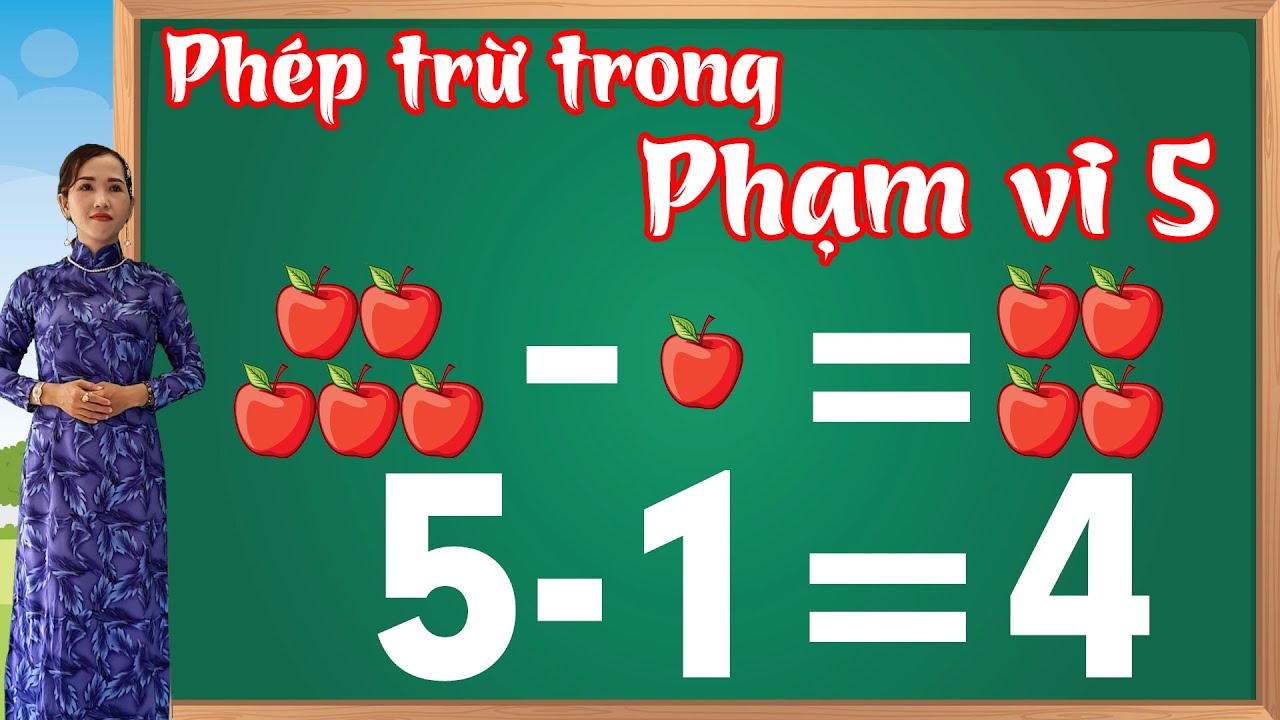 Toán cộng trừ trong phạm vi 5 | Học toán lớp 1 bài 2 - youtube