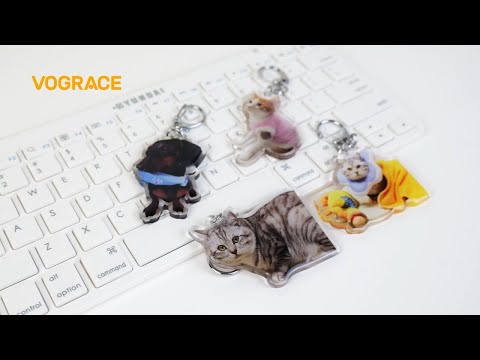 How to custom acrylic keychains with your pet photos from vograce?