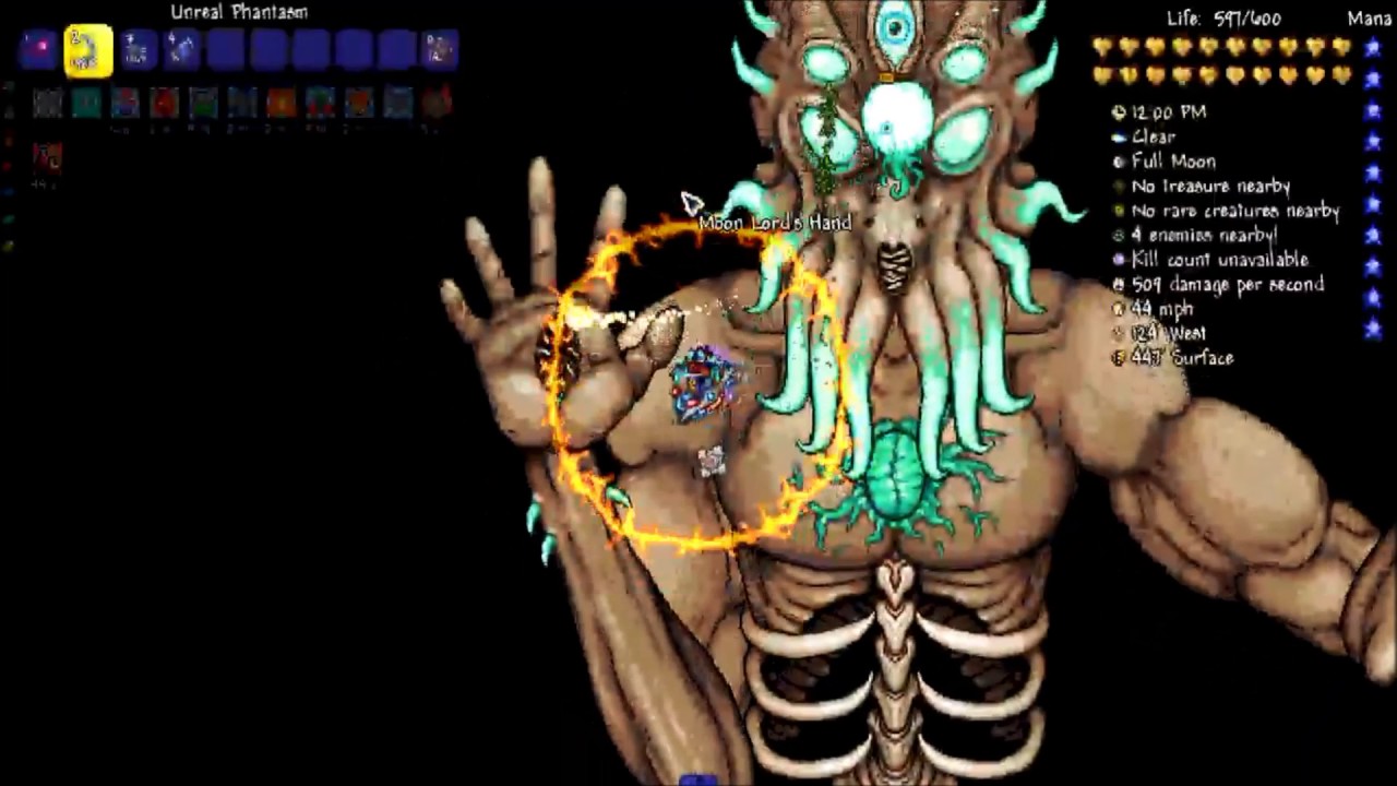 Terraria How to defeat the moon lord using meele,magic,ranged,summoner