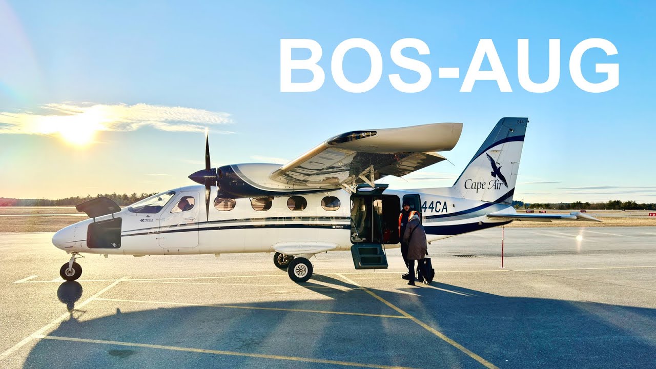 Cape Air FULL FLIGHT – Boston to Augusta – Tecnam P2012 Traveler – N244CA