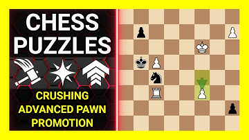 Chess Puzzles to Practice. Themes: Crushing, Advanced pawn, Promotion. Learn Chess