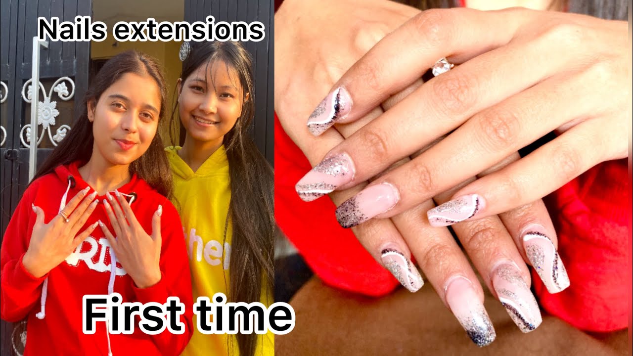 Getting my nail extensions for the first time💅 Anshika Dogra118 