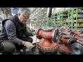 The manufacturing process of industrial valves 62 years old cast valve factory in korea