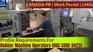 Rubber Machine Operators - Profile Description for Canada Work permit, LMIA and PR | NOC CODE 9423