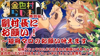 【雑談配信】金色村らじお特別編！　喜べ少年、君の願いはようやく叶う。【金色村らじお】