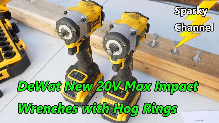 New DeWalt Atomic 20V Max Compact Impact Wrenches with Hog Rings 3/8" DCF923 and 1/2" DCF921
