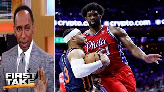FIRST TAKE: STEPHEN A. UNLEASHES ON JOEL EMBIID FOR CRITICIZING SIXERS FANS AFTER GM4 LOSS TO KNICKS