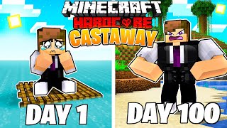 I Survived 100 Days as a CASTAWAY on a LOST ISLAND in Minecraft Hardcore...