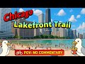 Skyscrapers, Navy Pier and Shoreline Views – Chicago Lakefront Trail | POV: No Commentary