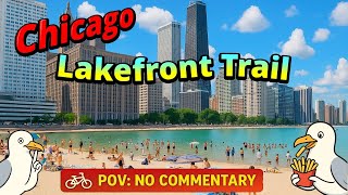 Skyscrapers, Navy Pier and Shoreline Views – Chicago Lakefront Trail | POV: No Commentary