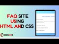 FAQ Accordion Design | HTML CSS JS | Webcanvas