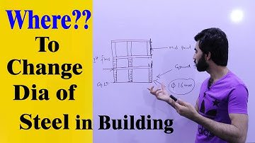 where to change diameter of steel bar in RCC Column? Place to Change dia of steel