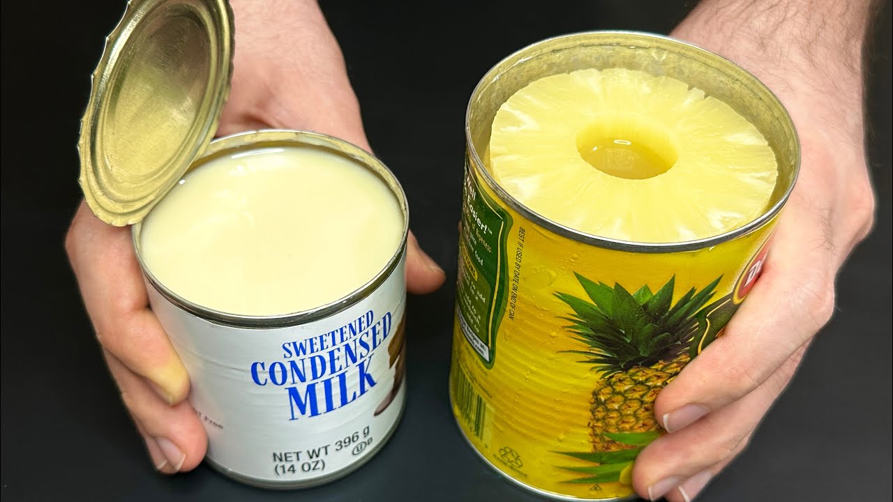 Beat condensed milk with pineapple! The best no-bake summer dessert!