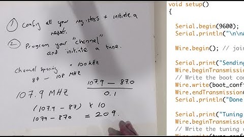Talking about my Arduino sketch for the RDA5807M FM Radio IC