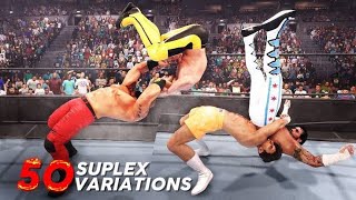 50 Suplex Variations (Animations) in WWE 2K22 #Part 1