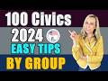 2024 U.S. Citizenship Official USCIS 100 Civics Questions 2008 version BY GROUP