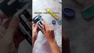 unboxing Brustro Charcoal Pencil Set 🔥✨ | artist essentials🎨 #unboxing #artsupplies #shorts #artist