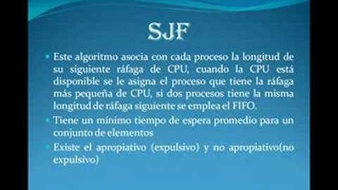 Algoritmos de Planificacion FIFO Y SJF