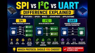 SPI vs I2C vs UART | Difference Between SPI, I2C & UART Communication Protocols | Embedded Systems