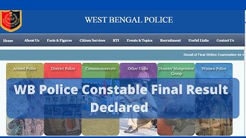 WB Police Constable Result 2019-20 | Final Result Declared !!!!