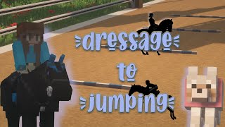 DRESSAGE to JUMPING || My Dressage Horse Tries Jumping (SWEM / Minecraft Equestrian)