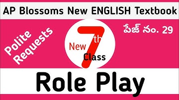 Roleplay in telugu I AP new syllabus I  Blossoms 7th class English