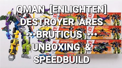 Transformers Combiner BRUTICUS Lego, Destroyer Ares by QMAN (Enlighten) - Unboxing & Speedbuild