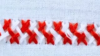 basic hand embroidery tutorial || Chevron Stitch