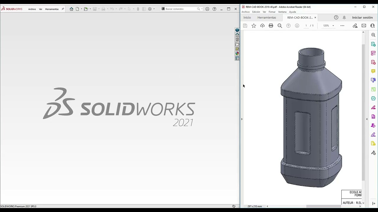 CÓMO HACER UNA BOTELLA CON SUPERFICIES EN SOLIDWORKS CAD BK 40