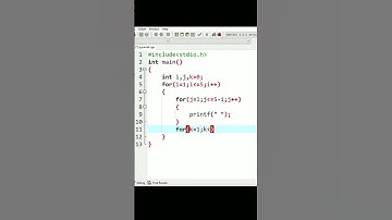 Pyramid pattern in c language #shorts
