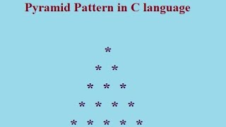 Pyramid pattern in c language #shorts