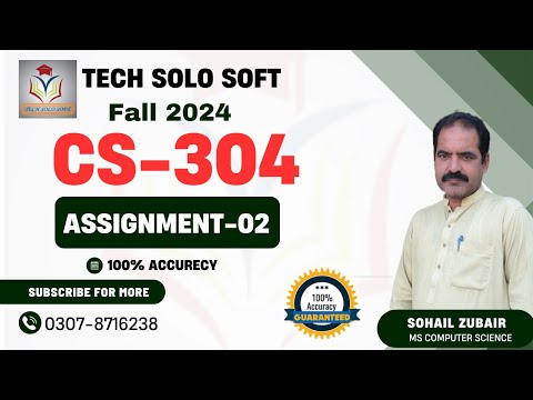 CS304 Assignment 2 Solution Fall 2024 | CS304 Assignment 02 Solution 2024 By Tech Solo Soft #oop