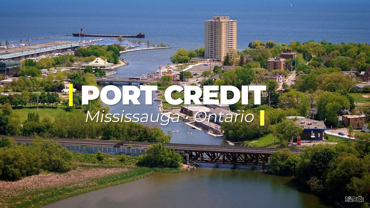 🎥 Port Credit from above (Mississauga ON Canada)