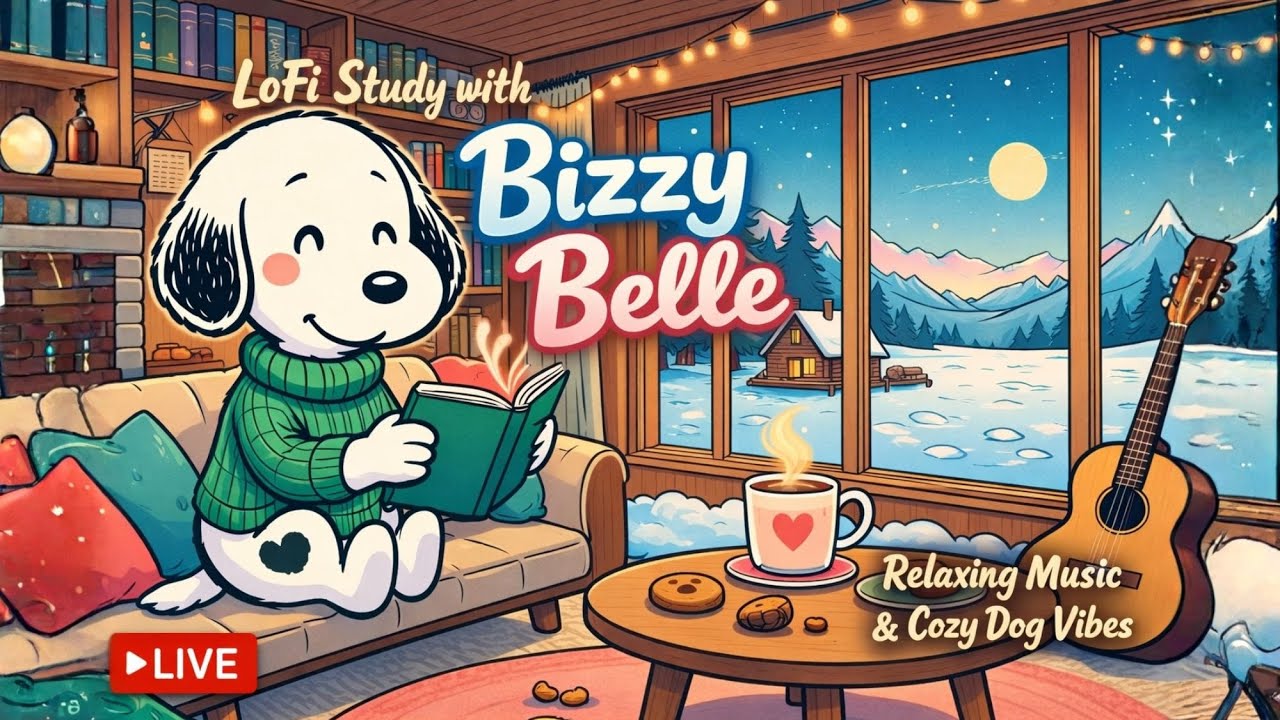 Study Live with Bizzy Belle | Cozy Focus Music, Calm Vibes, Chill Winter Cabin