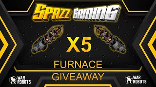 🔴WAR ROBOTS [WR] GIVEAWAY FURNACE X 5 | 250 DATA PAD OPENING | #WRwinFurace