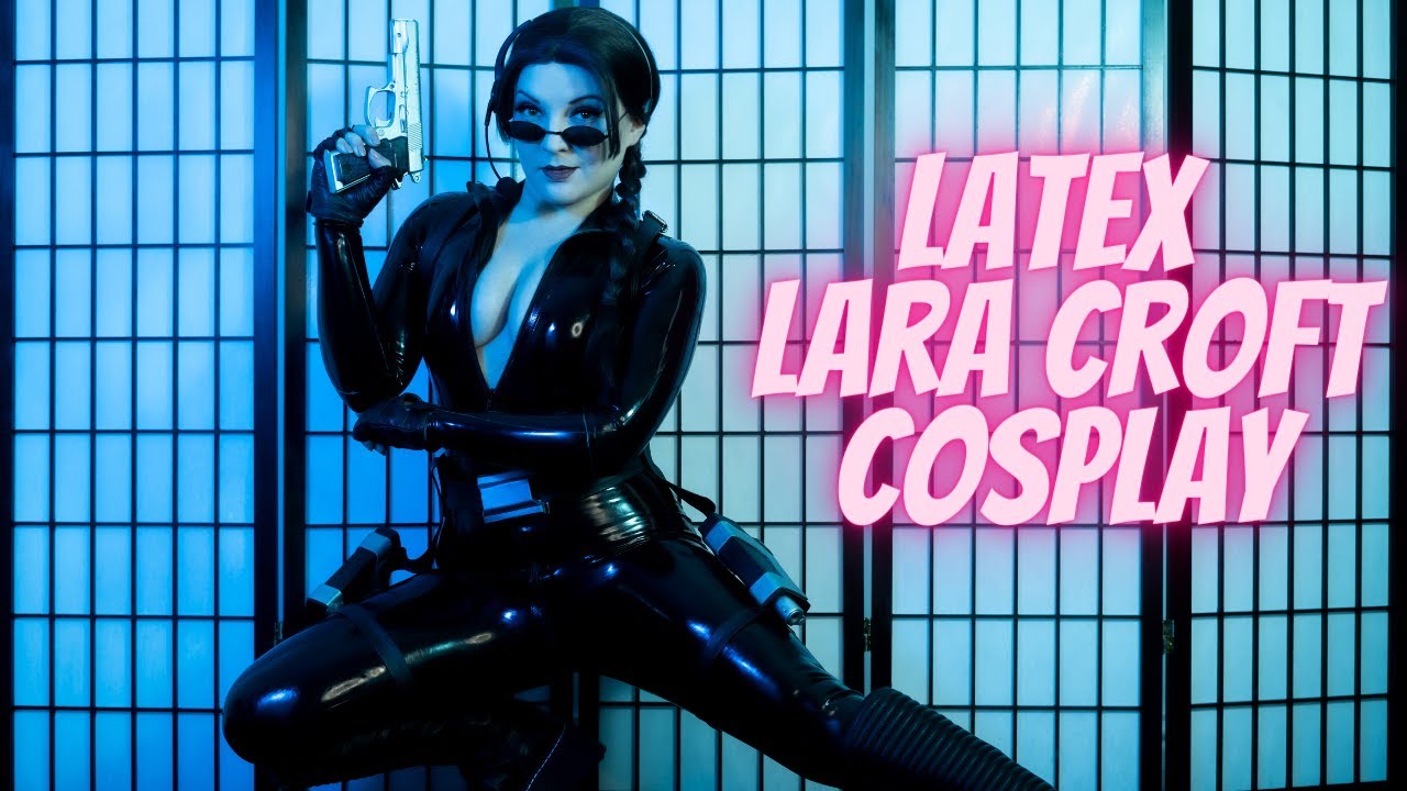 Lara Croft LATEX Tomb Raider Catsuit Cosplay