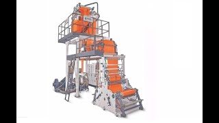 ABA Haul-Off Rotation Type SE3HR-750-45/45 LL/LDPE Three Layer Blown Film Line