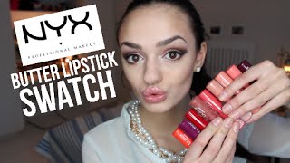 ♡NYX Butter LipStick Swatches + GIVEAWAY | Sascha Richardson♡