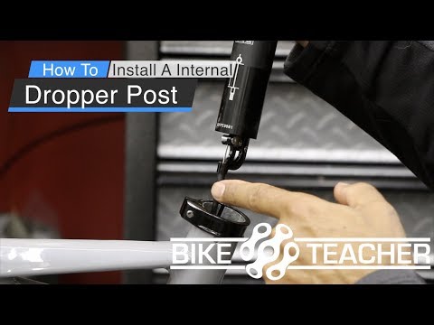 How to install a internally routed dropper post, Command Post.