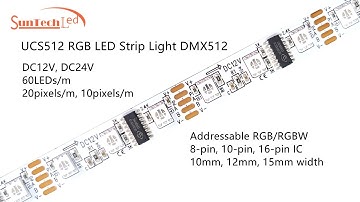 DMX LED Strip DC12V RGB UCS512 IC Digital Tape Light