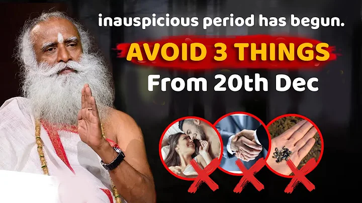 🔴Sadhguru's WARNING | Inauspicious Time Has Begun | 3 Things - Negative Effects | Sadhguru