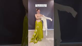 Unique Way To Style Sweater On Sareethis Saree Is From Banarasihubofficialinsta