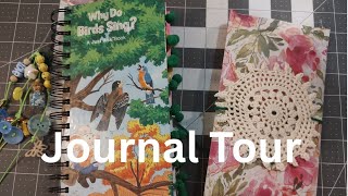 Bird Children's Book Journal Flip Through, Long Narrow Journal, Cinch Journal, Junk Journal