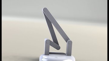 Simple Four Bar Crank Rocker Animation in Solidworks