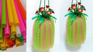 ดอกไม้จากหลอด ดอกไม้แขวนจากหลอด by มายมิ้นท์ Flowers hanging from straws