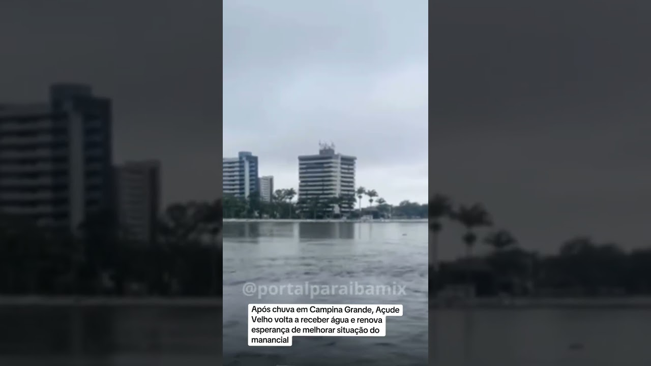 Após chuva em CG, Açude Velho volta a receber água e renova esperança de melhorar situação do açude