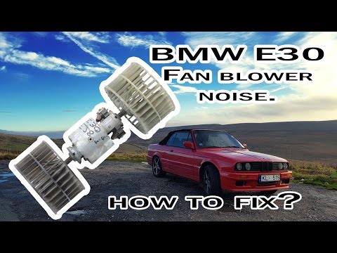 How To Fix, Replace Heater, Blower Motor Fan (noisy Blower Motor Repair) - BMW 325i E30 Convertible