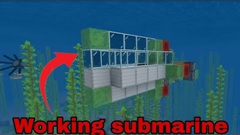 How to make a working submarine in Minecraft pocket edition/Minecraft Redstone tutorial