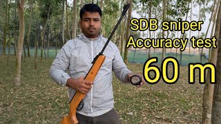 SDB sniper airgun review | Nitro piston Air rifle | Match Trigger | Sdb sniper accuracy test  60 m 