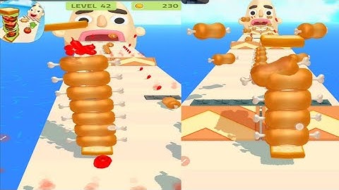 Sandwich Runner - Gameplay Walkthrough -  All Levels ( IOS, Android) #42